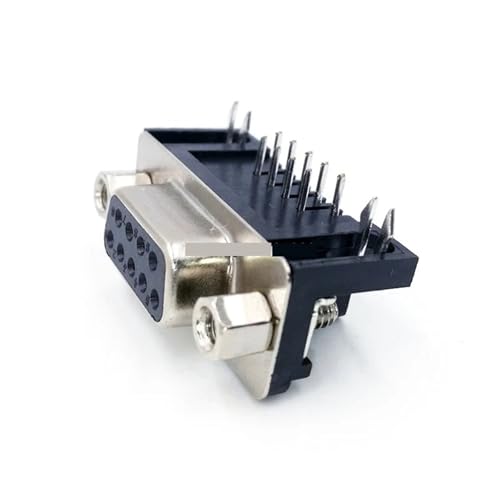 Conector DB9 RS232 hembra en ángulo de 90 grados para placa PCB de 9 pines