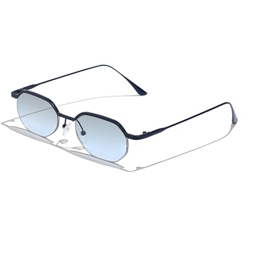 Lunettes de soleil rétro style punk demi-monture pour vos festivals