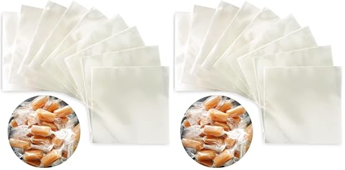 Clear candy wrappers 5x5in (600 pack) for caramels