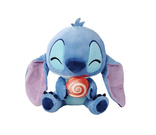Simba Peluche Disney Stitch com pirulito 25 cm, pelúcia macia detalhes realistas gesto adorável ideal para oferecer ou colecionar desde os primeiros meses (6315870515)