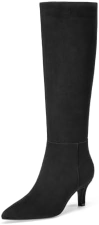 Athlefit Knee High Boots Women Kitten Heel Tall Fall Boots with S...