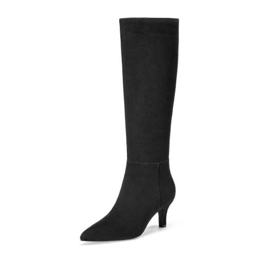 Knee High Boots Women Kitten Heel Tall Fall Boots with Side Zipper Ty Yunho - image 1