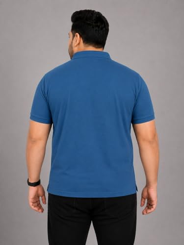 Image of INKKR Plus Size Solid Men's Polo Neck T-Shirt