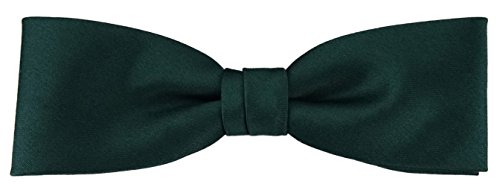 TigerTie vorgebundene schmale Fliege in tannengrün Uni einfarbig + Box Cover