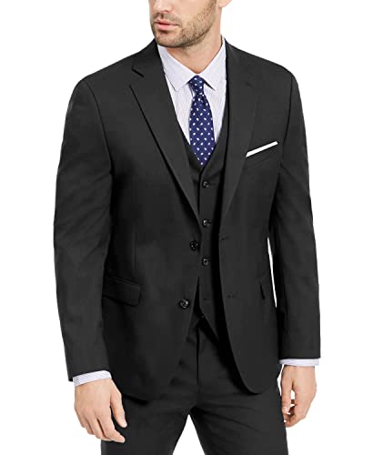 Image of Furuyal Men's Suits 3 Piece Slim Fit Suit Set,Two Button Wedding Business Tuxedo Solid Blazer Jacket Vest Pants with Tie