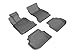 3D MAXpider Complete Set Custom Fit All-Weather Floor Mat for Select BMW 5 Series (F10) Models - Kagu Rubber (Gray)