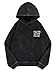 WDIRARA Men's Y2k Letter Graphic Distressed Long Sleeve Hoodie Vintage Hipster Loose Fit Hooded Sweatshirt Black Large