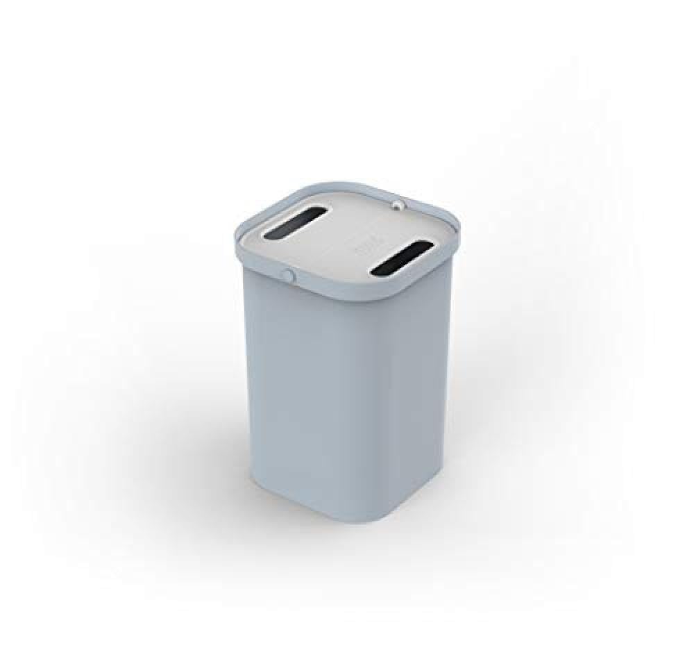 Joseph Joseph GoRecycle Dual Compartment, Easy Empty Recycling Caddy Ideal for Glass, Paper, Metal and Plastic ,Blue14-Litre