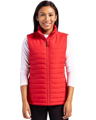 Gilet bouffant pour femme doudoune sans manches zippée couleur bleu roi