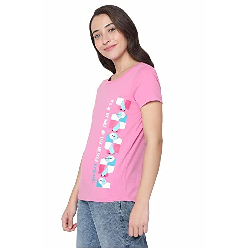 Image of VERO MODA Women's Cotton Regular Fit T-Shirt