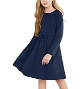 Arshiner Girls Maxi Dress Long Sleeve Long Dress Size 12