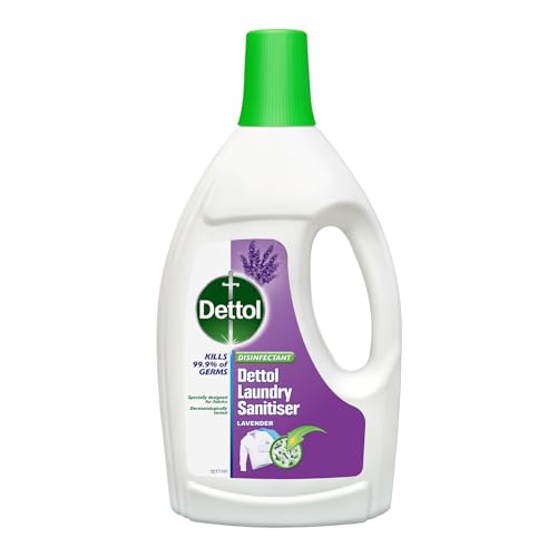 Dettol Laundry Sanitizer Disinfectant Lavender Fragrance Kills 99.9% of Germs Dermatologically Tested Eliminates Odour For Outer & Inner Wear Laundry Easy to Use 1.5L