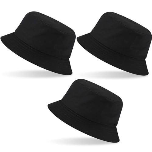 Bob XXL noir chapeau de pêcheur grande tête d'été chapeau de plage unisexe