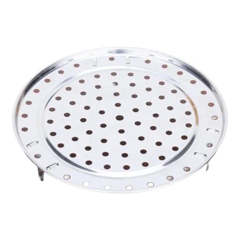 PETSTIBLE Steamer Rack Metal Steaming Rack Tray Stand Cooking Stainless Steel Steam Rack Pressure Cooker Steaming Steamer Rack for Home Kitchen Cooking 18CM Cover