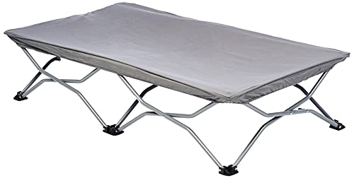 Regalo My Cot® Portable Toddler Bed, Foldable Kids Travel Bed & Camping Cot, Lightweight Sleeping Cot for Toddlers, Indoor/Outdoor, 46.5” x 24” x 9.5”, Gray by Regalo - Image 3