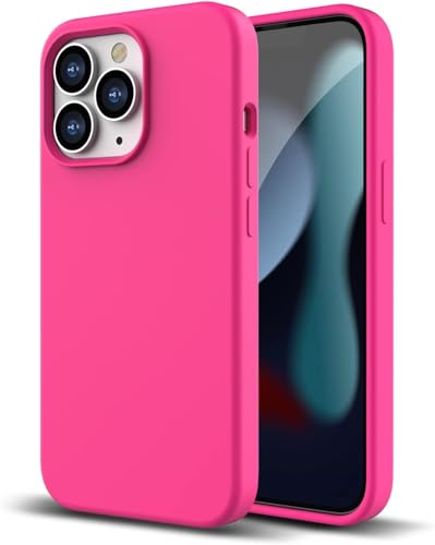 Image of MIDOS Back Cover Compatible with iPhone 14 Pro Max Case Liquid Silicone Full Protection Shock Proof Back Cover for iPhone 14 Pro Max (2022) 6.7 inch (S Hot Pink)