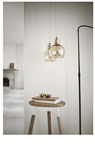Luminaire Suspendu en Verre Transparent Style Industriel Support Ciment E27 - 4