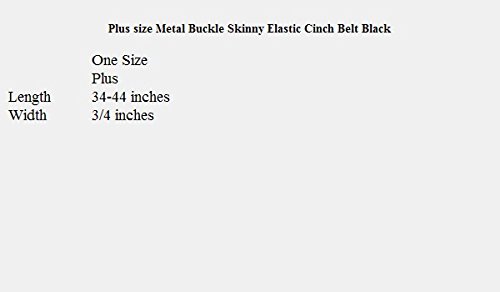 eVogues Plus size Metal Buckle Skinny Elastic Cinch Belt4