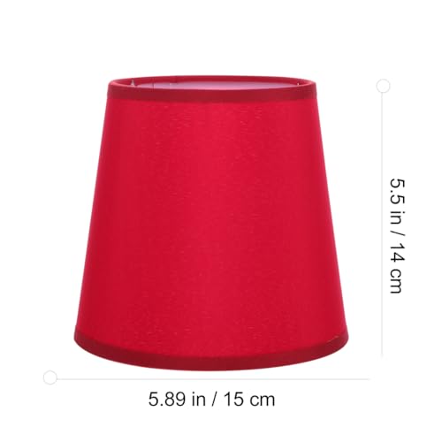 Image of ARTIBETTER Barrel Fabric Lampshade - Red Barrel Lamp Shades E14 Socket Compatible for Table Chandeliers Wall Floor Lamp Replacement, 5.51 inchW x 5.51 inchH