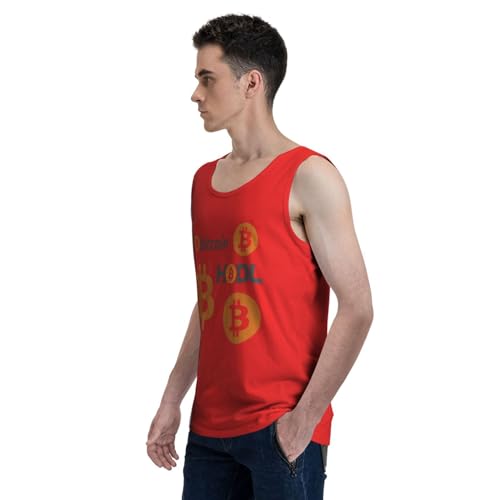 Bitcoin Logo HODL BTC Crypto Cryptocurrency Men's Tank Top Shirt Cotton Waistcoat Cool Bodybuilding T-Shirts - Image 6