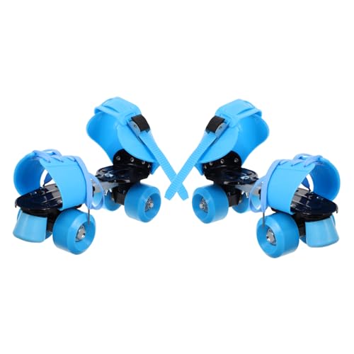 BRIGHTFUFU 1 Pair Boys and Girls Roller Skates Sneakers Adjustable Double Row Skate Shoes Boys and Girls Comfortable Outdoor Training