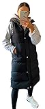 shelikes Women's Gilet Jacket Longline Hooded Quilted Winter Wear Long Coat For Women
