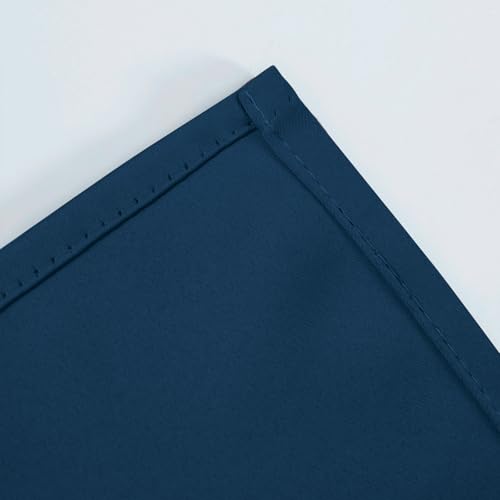 Image of LEMOMO Blackout Curtains 52 x 90 Inch Long Navy Blue Curtains Set of 2 Panels Room Darkening Curtains for Bedroom and Living Room