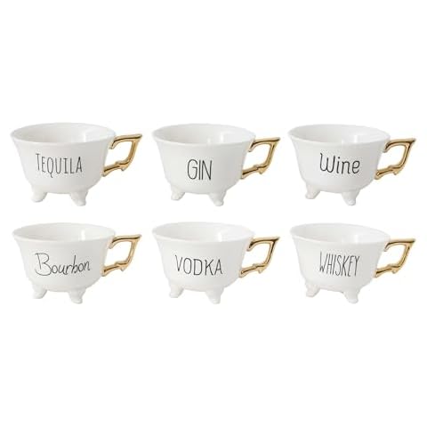 Creative Co-Op Stoneware Footed Teacup Set Cover