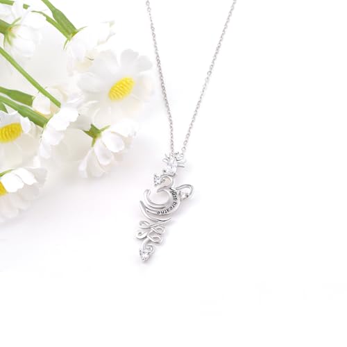 OM Breathe Symbol Yoga Necklaces - 925 Sterling Silver Cubic Zirconia Lotus Flower Just Breathe Necklace OM Sanskrit Jewelry Gifts for Women3
