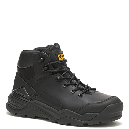 Bota masculina Caterpillar, Provoke WP macia para trabalho, Preto, 12