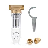 Heaorld Spin Down Sediment Filter, Backwash Whole House Pre-Filtration System with Scrapper, 40-Micr