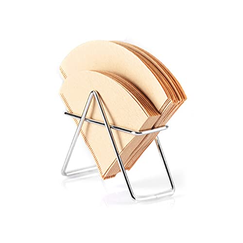 Coffee Filter Holder for Cone& Coffee Filters- Metal Coffee Filter Paper Holder Rack Stand for Home Kitchen Cafe Bar (Triangle)