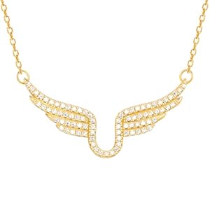 GIVA 925 Sterling Silver Golden Studded Fluttering Necklace | Gift for Women & Girls | With Certificate of Authenticity and 925 Stamp | 6 Month Warranty* 10 31UiJM o+nL. SL500 . SS300