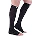 Doc Miller Open Toe Compression Socks, 20-30 mmHg, Toeless Compression Sleeves for Legs, Knee High Stockings for Shin Splints, Varicose Veins, Travel, Calf Support & Muscle Recovery, Men & Women, Pair