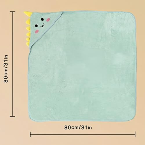 Image of Baby Hooded Towels,31 x 31 in Baby Washcloths, Infant Super Soft Baby Bath Towels with Hood for Toddlers1-3,Highly Absorbent Viscose Hooded Towel for Boys, Girls, Newborn Essentials
