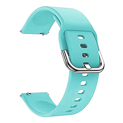 Image of ACM Watch Strap Silicone Belt 20mm Compatible with Inbase Urban Lyf Z Smartwatch Sports Hook Band Light Blue