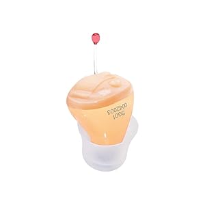 Hearing Aids for Seniors Adults Noise-Cancelling – Elderly Assistance Listening, ITC Hearing Amplifier, Mini Sound Amplifier, Ear Sound Enhancer (Beige&Right)