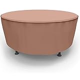 Round Patio Table Cover Oxford Cloth,1500 Water Pressure,Waterproof,Snowproof,Sunproof,for Outdoor...
