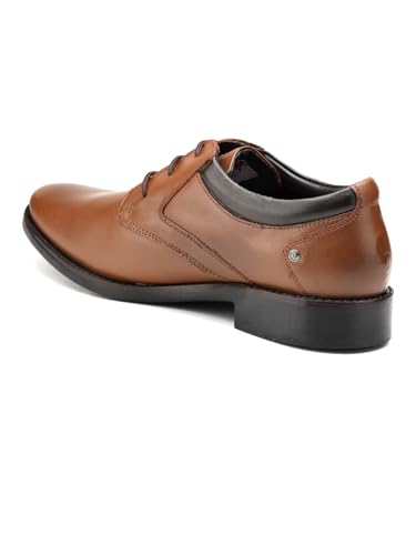 Image of Lee Cooper LC2024B3R Men's Leather Derby Formal Shoes | Lightweight, Comfortable & Stylish Lace-Ups for Office, Business