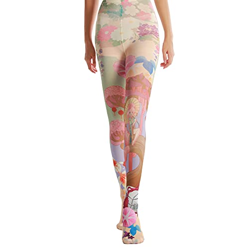 Image of Sahabowi Women Tights, Opaque High Waist Pantyhose, Vintage Control Top Stockings