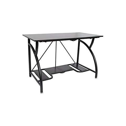 Origami Multipurpose Adjustable Standing Desk Computer Table with Origami Connection Clip and Bottom Gaming Desk Shelf, Black Cover