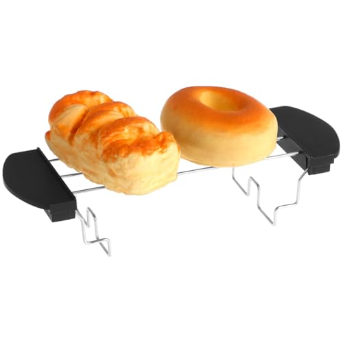 Operitacx Toaster Warming Rack Edelstahl Sandwich Racks Brot Toast Rack Brot Laib Scheibenhalter Grillw rmungsregale Toaster Accessoires für Heimküche 26 cm Toaster