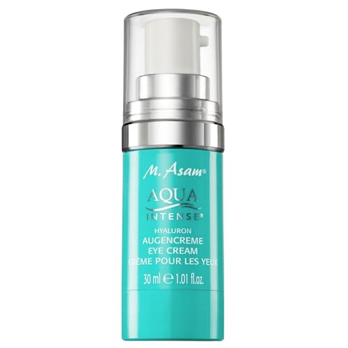 M. Asam AQUA INTENSE Eye Cream (1.01 Fl Oz) – Skin Care with Hyaluronic Acid, Under Eye Cream for Dark Circles, Puffiness & Bags, Hydrating Face Moisturizer for Wrinkles