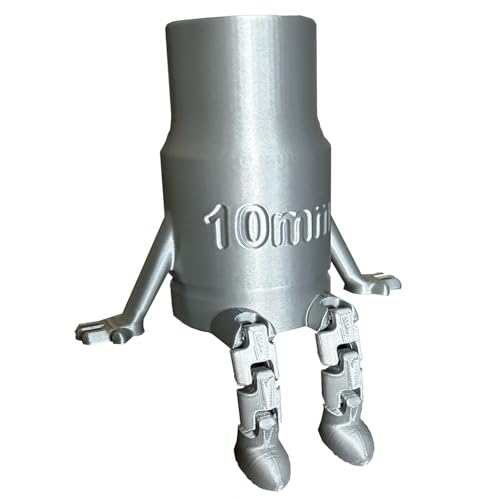 Socket Buddy 10mm Desk Articulated Wobble Figure (Silver)