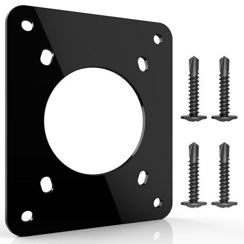 Golf Cart Charging Port Adapter 4 Holes, 110V AC 36V Adapter Plate Compatible with EZGO TXT EZ-GO Golf Cart Lithium Battery Conversion Install and On Board Charging