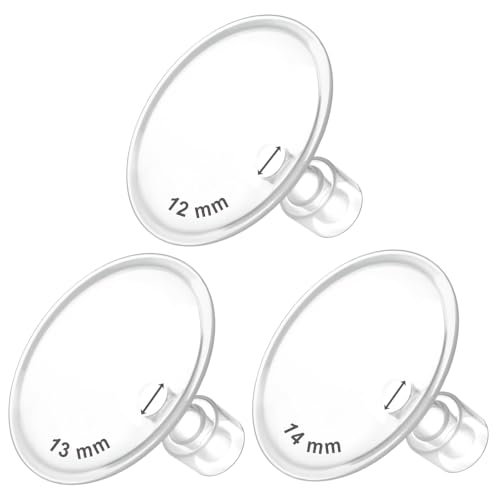 Image of Maymom MyFit Flanges Crater Goldie Pack 12 13 14 mm Compatible with Medela Breast Pumps and Maymom Wide Base and Narrow Base Connectors