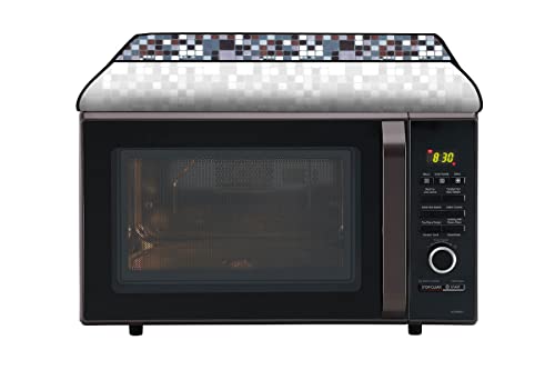 Image of Stylista Microwave Oven Cover for IFB 30 L Convection 30FRC2 Abstract Pattern Grey
