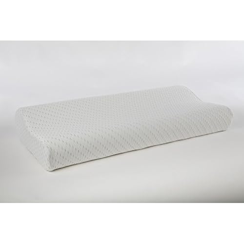 Seasons CERVICAL70 - Almohada cervical viscoelastica hilo de plata 70 cm, Blanco