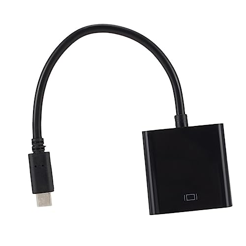 CONGARTENO to Vga Adapter Cable Full Video Converter for Tv Projector Monitor Black Compatible with Laptops Durable Reliable Connection