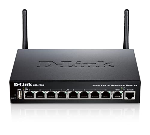 D-Link DSR-1000AC Routeur de Services unifiés haute performance SSL (50 utilisateurs max.) - Wi-Fi AC - VPN, 4 Ports Gigabit LAN + 2 Ports WAN - Idéal pour Connexion d'entreprise à Distance